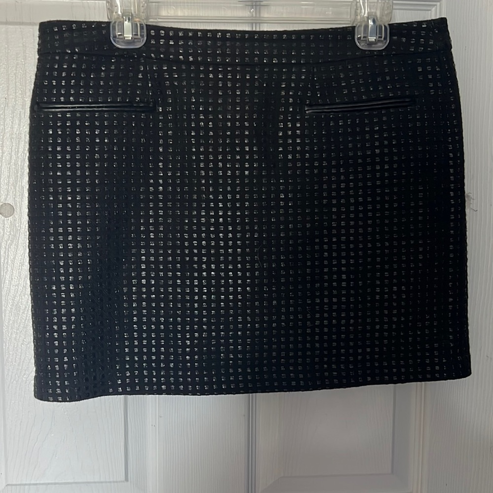 Black mini skirt